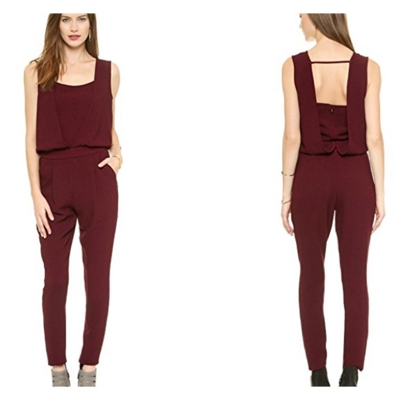 Rebecca Minkoff Pants - Rebecca Minkoff Maroon Jumpsuit